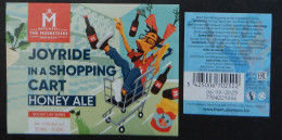 Bier Etiket (7p7b), étiquette De Bière, Beer Label, Joyride In A Shopping Cart Brouwerij The Musketeers - Bière