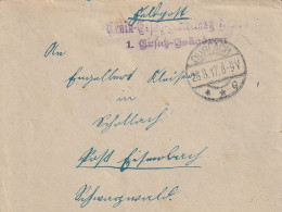 Feldpostbrief - Train-Ersatz-Abtlg. 14 1. Ersatz-Eskadron - Durlach 1917 (69370) - Brieven En Documenten