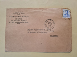 Lettre MAROC 1966 RABAT CHELLAH MINISTERE DES TRAVAUX PUBLICS ET DES COMMUNICATIONS - Morocco (1956-...)