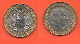 Vatican City Vaticano 1000 Lire 1997 Bimetallic Coin Pope Wojtyla  C 3 - Vatican