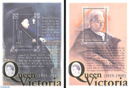 Turks And Caicos Islands 2001 Queen Victoria 2 S/s, Mint NH, History - Kings & Queens (Royalty) - Familles Royales