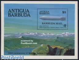 Barbuda 1983 200 Years Aviation S/s, Mint NH, Transport - Zeppelins - Zeppelins