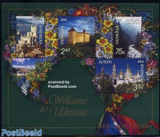 Ukraine 2004 Europa S/s, Mint NH, History - Various - Europa (cept) - Tourism - Art - Castles & Fortifications - Châteaux