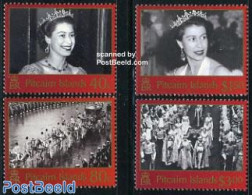 Pitcairn Islands 2003 Coronation 4v, Mint NH, History - Nature - Transport - Kings & Queens (Royalty) - Horses - Coaches - Familles Royales