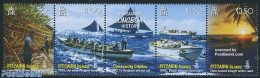 Pitcairn Islands 2008 Longboat History 4v [::T::], Mint NH, Transport - Ships And Boats - Barcos