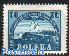 Poland 1948 European Railways Conference 1v, Mint NH, History - Transport - Europa Hang-on Issues - Railways - Art - C.. - Unused Stamps