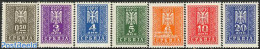 Serbia 1943 Postage Due 7v, Mint NH, History - Coat Of Arms - Serbie