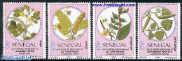 Senegal 1990 Medical Plants 4v, Mint NH, Health - Nature - Health - Flowers & Plants - Senegal (1960-...)