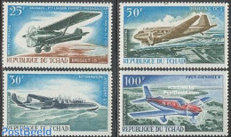 Chad 1967 Aeroplanes 4v, Mint NH, Transport - Aircraft & Aviation - Other & Unclassified