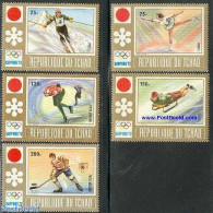 Chad 1972 Olympic Winter Games Sapporo 5v, Mint NH, Sport - Ice Hockey - Olympic Winter Games - Skating - Skiing - Other & Unclassified