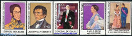 Chad 1977 Famous Persons 5v, Mint NH, History - Kings & Queens (Royalty) - Netherlands & Dutch - Politicians - Other & Unclassified