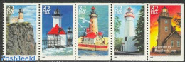 United States Of America 1995 Lighthouses 5v [::::], Mint NH, Various - Lighthouses & Safety At Sea - Unused Stamps
