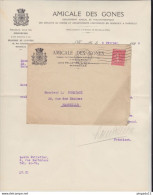 Fixe Lettre En-tête Amicale Des Gones Marseille 8 Février 1928 Affranchissement Semeuse - 1921-1960: Periodo Moderno