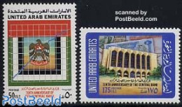 United Arab Emirates 1990 10 Years Central Bank 2v, Mint NH, Various - Banking And Insurance - Sonstige & Ohne Zuordnung