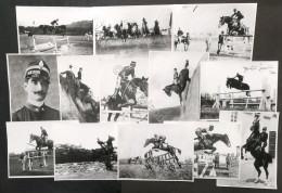 Militaria Equitazione - Lotto 13 Fotografie 1900 Ca. - Ristampe Anni '30 - Altri & Non Classificati
