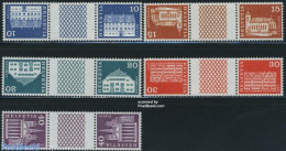 Switzerland 1970 Definitives 2 Tete Beche Gutters, Mint NH, Religion - Churches, Temples, Mosques, Synagogues - Art - .. - Neufs