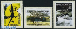 Dominican Republic 2000 Environment 3v, Mint NH, Nature - Sport - Environment - Mountains & Mountain Climbing - Protección Del Medio Ambiente Y Del Clima