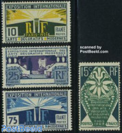 France 1925 Art Exposition 4v, Mint NH, Nature - Flowers & Plants - Nuevos