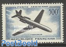 France 1957 Caravelle 1v, Unused (hinged), Transport - Aircraft & Aviation - Unused Stamps