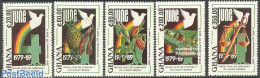 Ghana 1990 June Revolution 5v, Mint NH, Nature - Science - Various - Birds - Fruit - Mining - Weights & Measures - Agr.. - Frutas