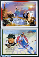 Saint Vincent 1992 Olympic Winter Winners 2 S/s, Mint NH, Sport - Olympic Winter Games - Skating - Skiing - Ski