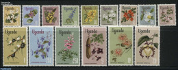 Uganda 1969 Definitives, Flowers 15v, Mint NH, Nature - Flowers & Plants - Autres & Non Classés