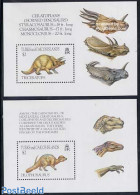 Turks And Caicos Islands 1993 Preh. Animals 2 S/s, Mint NH, Nature - Prehistoric Animals - Prehistorics