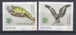 LITHUANIA 2004 Fauna Reptilian Birds Eagle Museum MNH(**) Mi 853-854 #Lt998 - Lituania