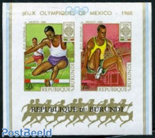 Burundi 1968 Olympic Games S/s Imperforated, Mint NH, Sport - Athletics - Olympic Games - Athlétisme