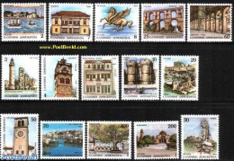 Greece 1988 Capitals 15v, Mint NH, Transport - Various - Ships And Boats - Lighthouses & Safety At Sea - Art - Archite.. - Unused Stamps