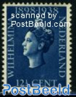 Netherlands 1938 12.5c Queen Wilhelmina, Stamp Out Of Set, Mint NH, History - Kings & Queens (Royalty) - Nuevos