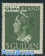 Netherlands 1946 5 Gulden Green, Stamp Out Of Set, Unused (hinged) - Nuevos