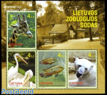 Lithuania 2011 Sodas Zoo S/s, Mint NH, Nature - Animals (others & Mixed) - Bears - Birds - Fish - Giraffe - Poissons