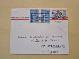 Lettre GABON LIBREVILLE 1967 MEXICO VILLE OLYMPIQUE FLAMME - Gabon