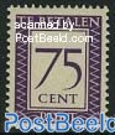 Suriname, Colony 1950 Postage Due 75c, Stamp Out Of Set, Mint NH - Autres & Non Classés