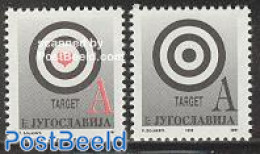 Yugoslavia 1999 Definitives, Targets 2v, Mint NH - Ungebraucht
