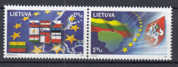 LITHUANIA 2004 EU Flags MNH(**) Mi 844-845 #Lt1002 - Idee Europee