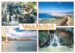 72865613 Waikiki Seehund Skulptur Panorama Strand Wasserfall - Sonstige & Ohne Zuordnung