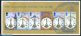 Turks And Caicos Islands 1999 New Millennium 6v M/s, Mint NH, Various - New Year - Art - Clocks - Año Nuevo