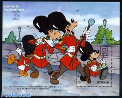 Saint Vincent 1990 London 90/Disney S/s, Grenadier, Mint NH, Performance Art - Music - Philately - Art - Disney - Música