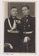 Ww2 Bulgaria Bulgarian Military Officers With Uniforms, Sword, Orders, Portrait, Vintage Orig Photo 8.8x13.9cm. /56882 - Krieg, Militär