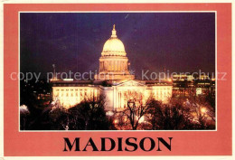 72863605 Madison_Wisconsin Wisconsin State Capitol Illuminated At Night - Sonstige & Ohne Zuordnung