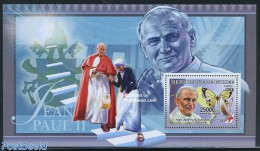 Guinea, Republic 2006 Pope JOhn Paul II S/s, Mint NH, Nature - Religion - Various - Birds - Butterflies - Pope - Maps - Pausen