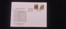 C) 1990. NORWAY. FDC. MUSICAL STAMP POSTCARD. DOUBLE STAMP. XF - Otros & Sin Clasificación