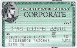 UK - American Express Bank, Corporate Card, Used - Carte Di Credito (scadenza Min. 10 Anni)