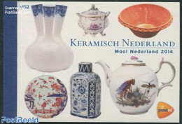 Netherlands 2014 Ceramics From Netherlands Prestige Booklet, Mint NH, Nature - Transport - Birds - Butterflies - Stamp.. - Unused Stamps