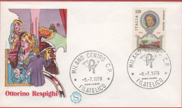 ITALIA - ITALIE - ITALY - 1979 - Centenario Della Nascita Di Ottorino Respighi - FDC Filagrano - FDC