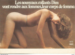 F58 / CARTE CPM Publicitaire PUB Advertising Card Cart' Com Publicité SOUS VETEMENT FEMME Sexy DIM 1973 - Publicités