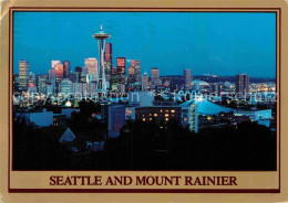 72855789 Seattle Downtown At Night Mount Rainier  - Other & Unclassified