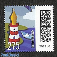 Germany, Federal Republic 2022 Leuchtfederstift 1v, Mint NH, Various - Lighthouses & Safety At Sea - Ongebruikt